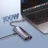 LDNIO DS-16H Type C Hub Multi-port Dock Station with 4K HDMI USB3.0 RJ45 USB-c Type-c Pd Charging Adapter Laptop Docking Station - Gray